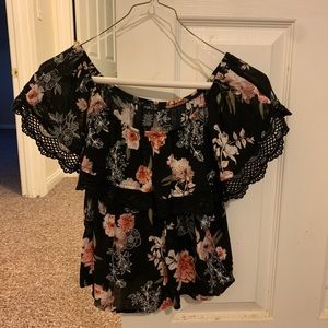 Floral off the shoulder Rue21 shirt